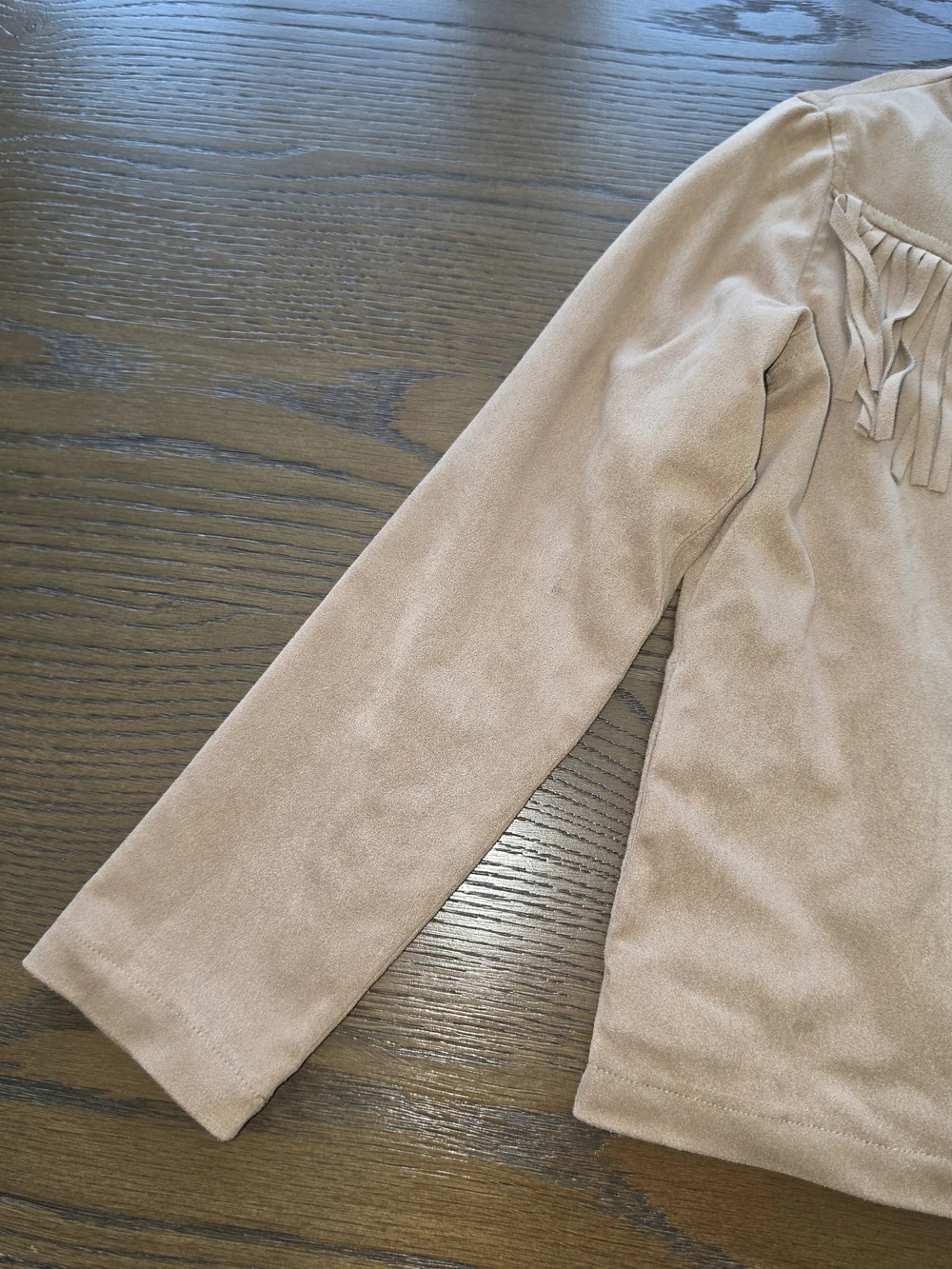 Shyanne by Boot Barn Girls Tan Faux Suede Fringe Western Jacket - Size L